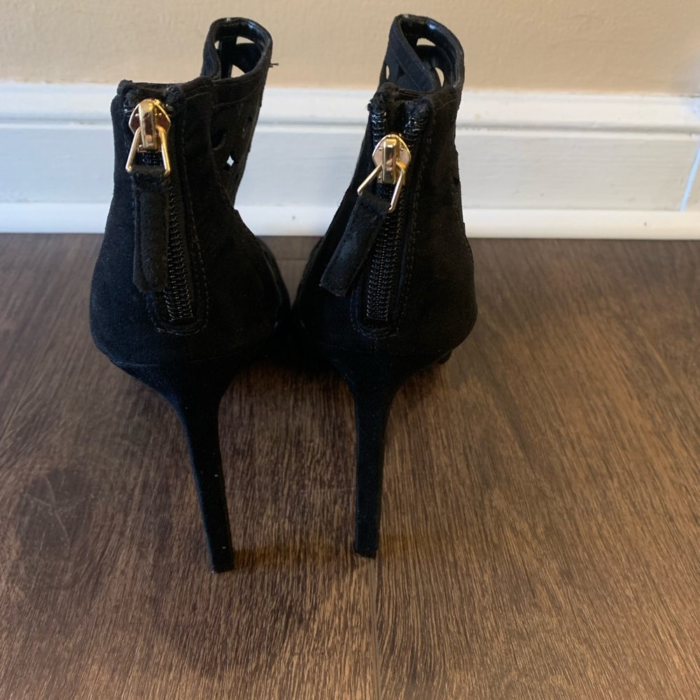 Suede Black Heels - Size 13M - Nine West.